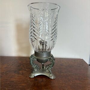 Godinger Crystal Hurricane Candlestick holder